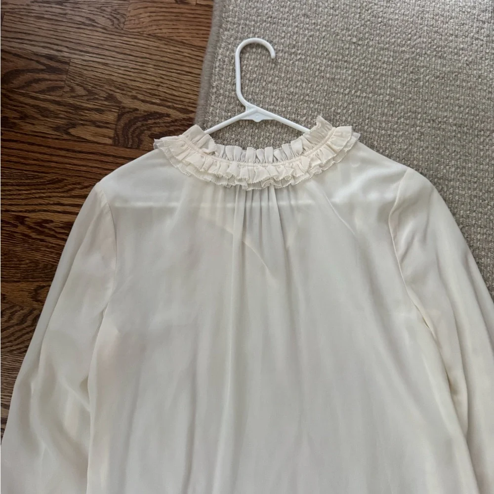 J. Crew Ruffleneck Top 365 Crepe Sz. 6 - Picture 10 of 10